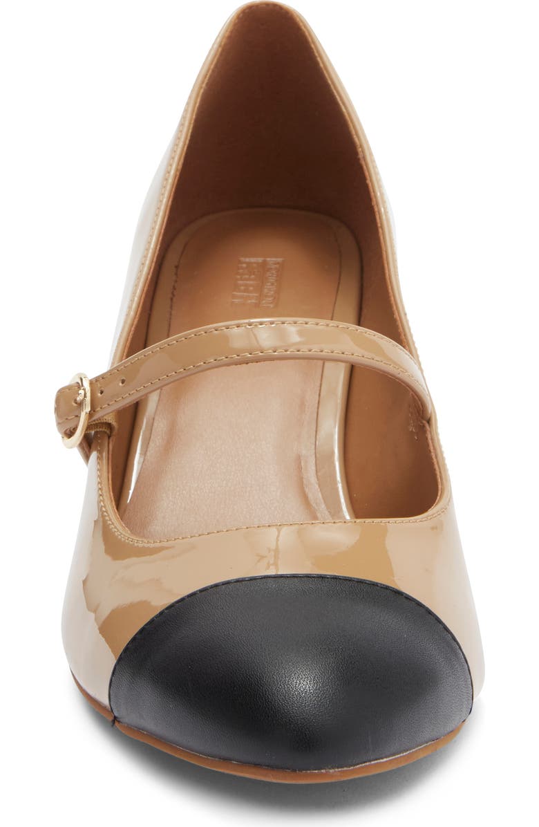 NORDSTROM RACK Jackie Cap Toe Mary Jane Pump, Alternate, color, Tan Blush