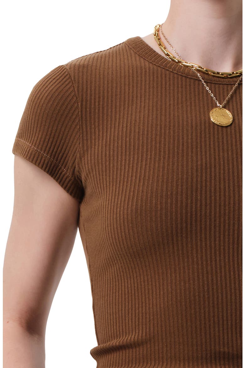 Nello Rib T-Shirt, Alternate, color, MANUKA BRONZE
