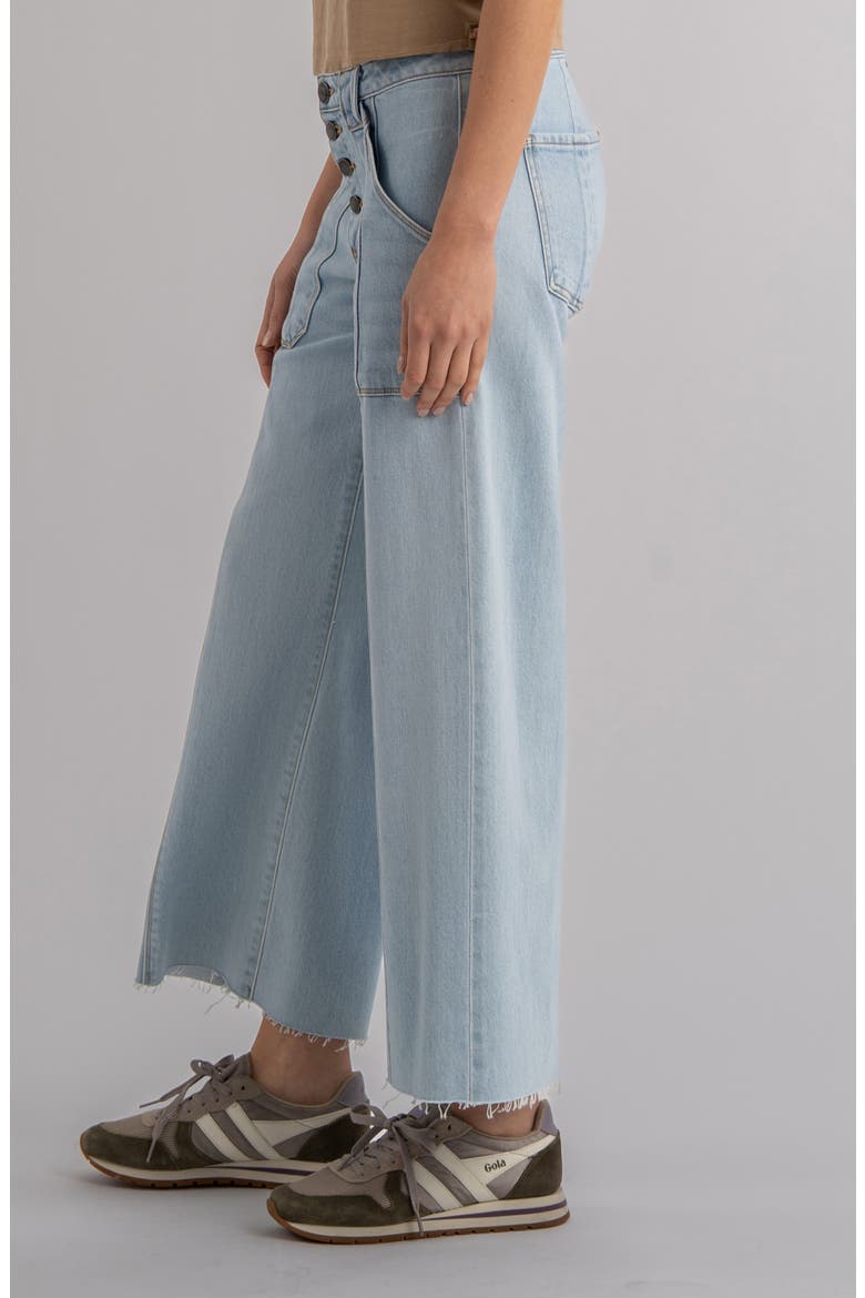Meg Raw Hem High Waist Ankle Wide Leg Jeans, Alternate, color, TONE