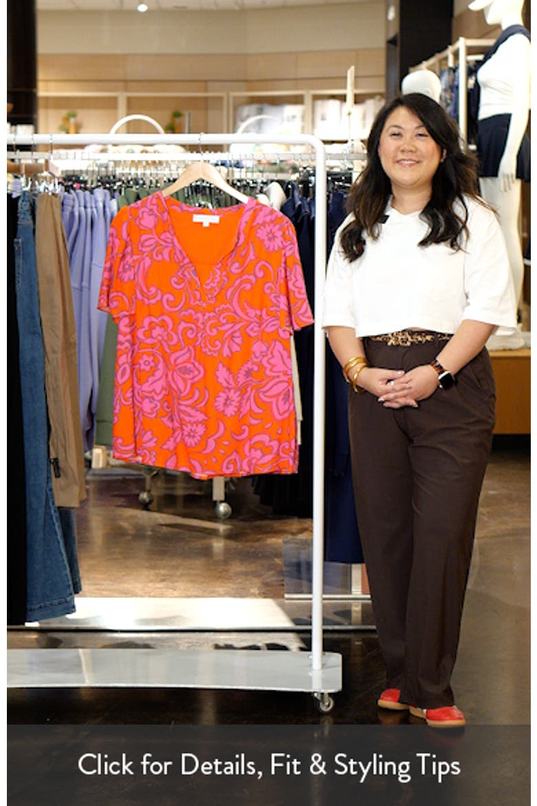 Marinda Floral Print Flutter Sleeve Top video