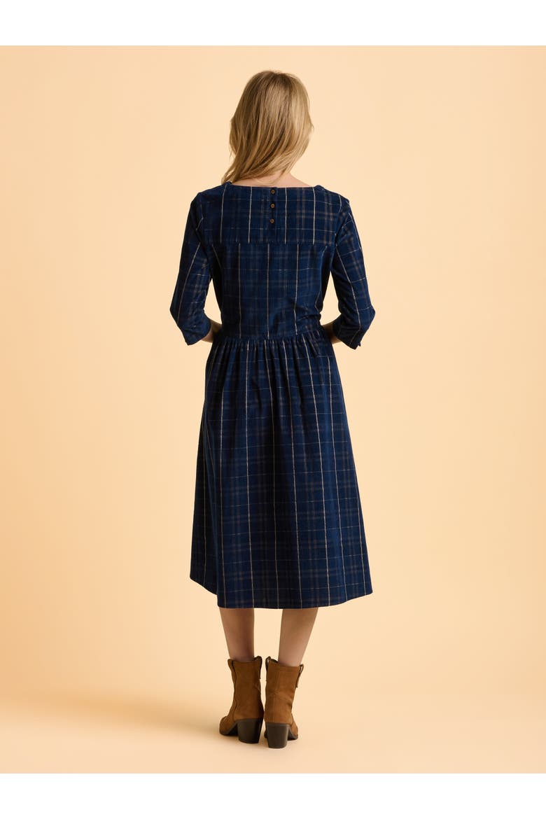 Lilliput 3/4 Sleeve Boat Neck Midi Dress, Alternate, color, Blue