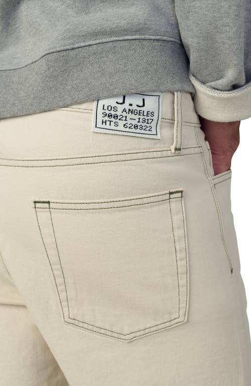 Joe's Raw Hem Drawstring Waist Denim Shorts In Ecru