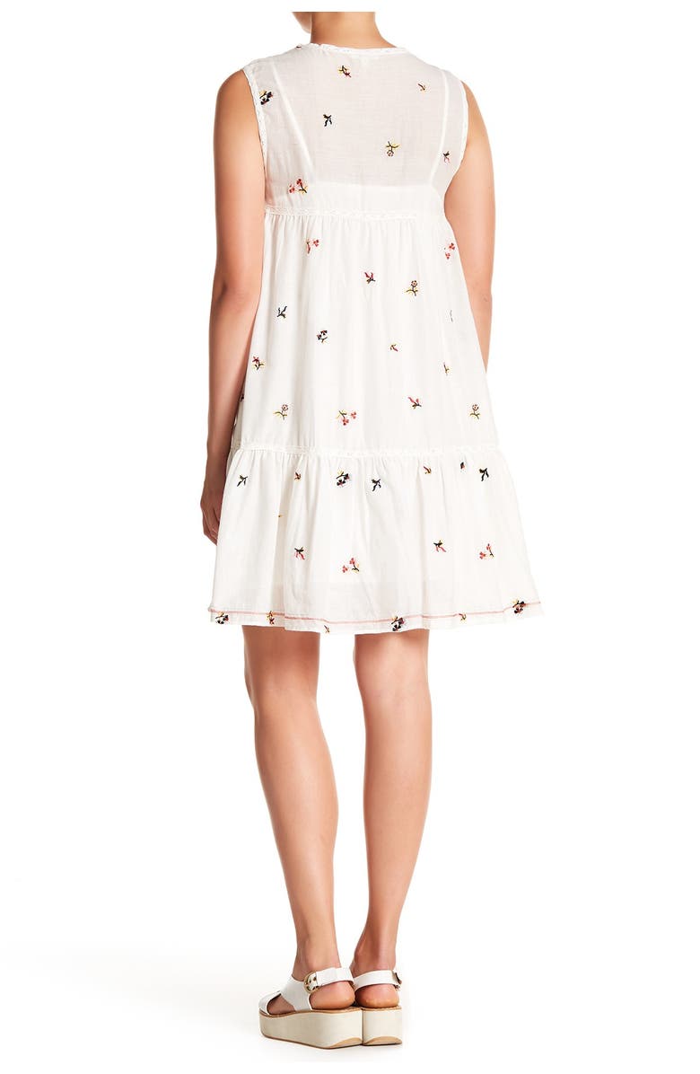 MAX STUDIO Embroidered Babydoll Dress, Alternate, color, 