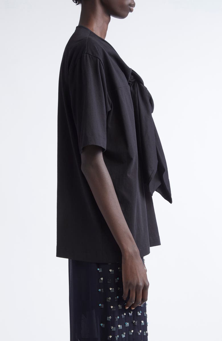 Dries Van Noten Hebitta Bow Neck Short Sleeve T-Shirt, Alternate, color, 