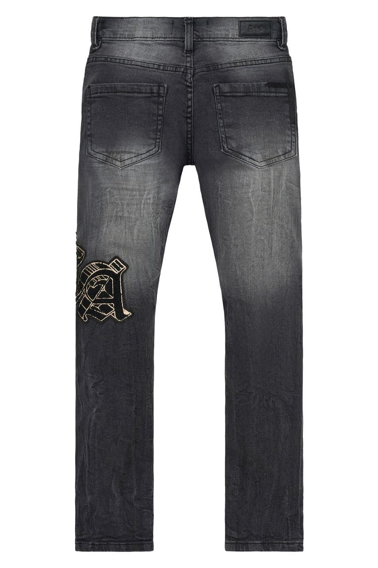 Kids' Anderson Skinny Jeans, Alternate, color, GREY STORM OG PATCH