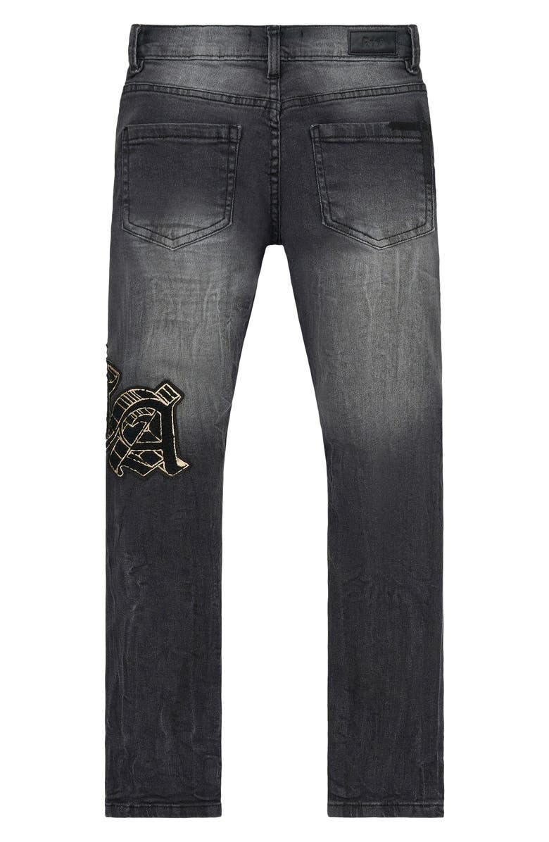RtA Kids' Anderson Skinny Jeans, Alternate, color, Grey Storm Og Patch