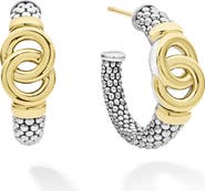 LAGOS Signature Caviar Interlocking Circle Hoop Earrings