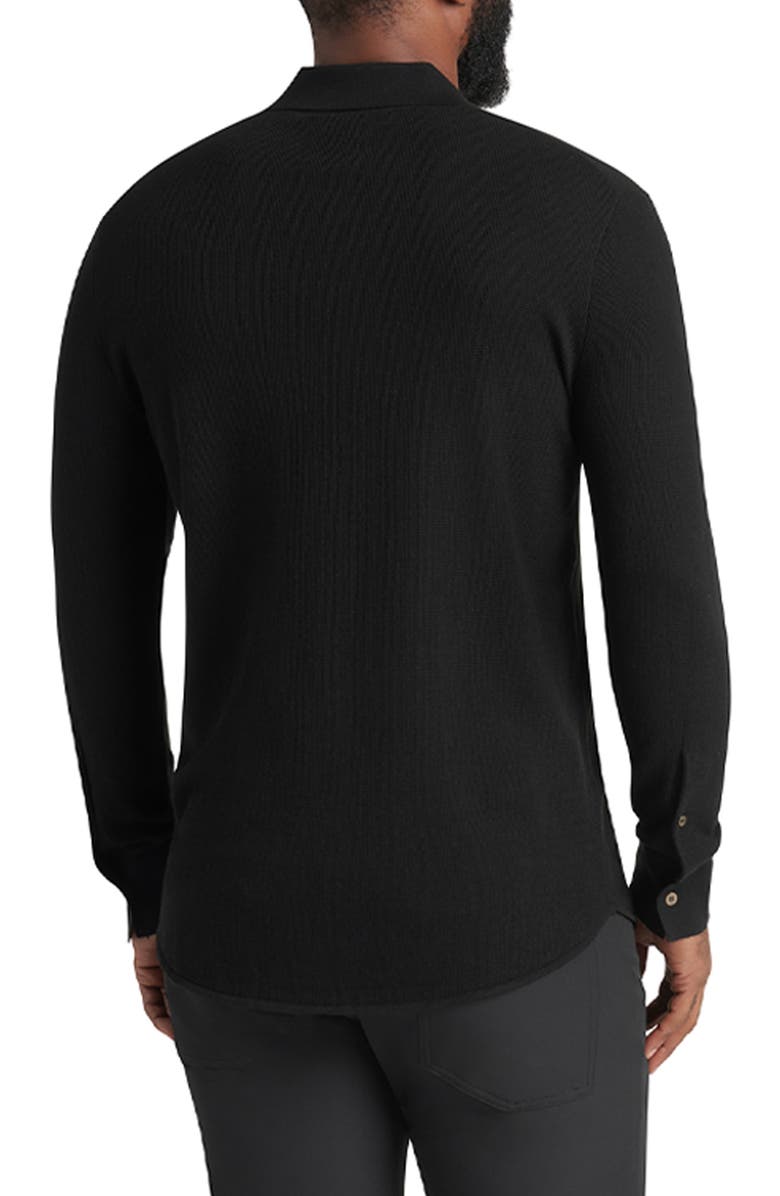 Goodlife Mini Waffle Long Button-Up Shirt, Alternate, color, 