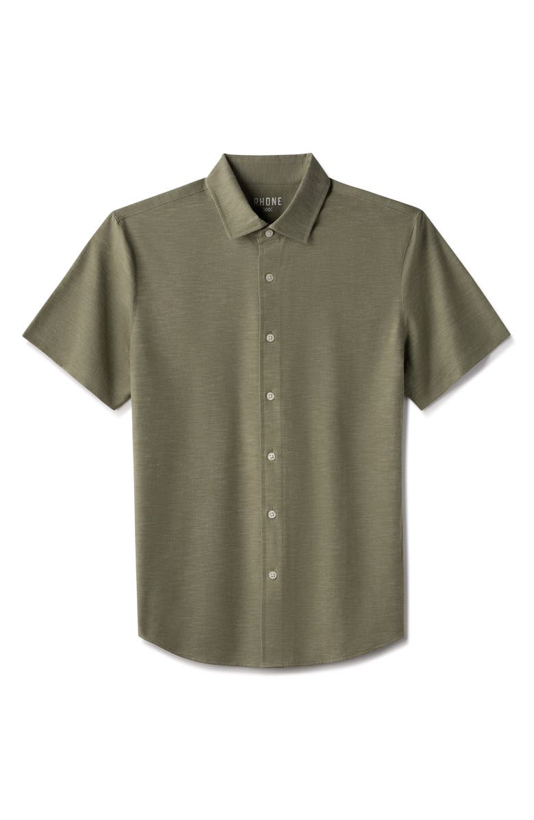 Rhone Brezza Performance Short Sleeve Button-Up Shirt, Alternate, color,