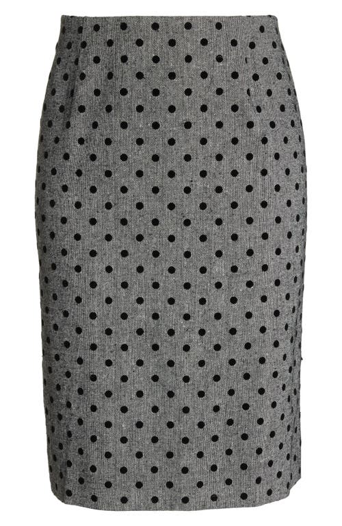 Halogen ® Dot Pencil Skirt In Gray