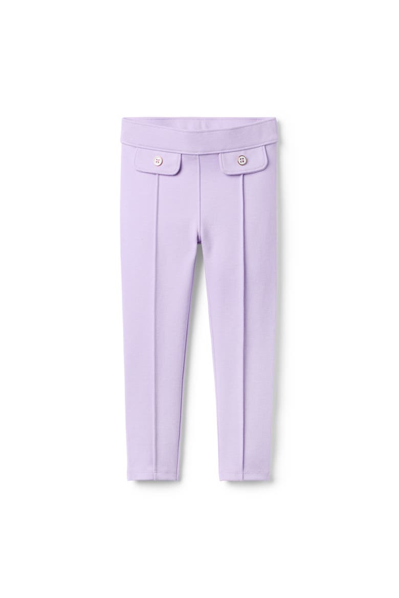 Seamed Button Ponte Pant, Main, color, Purple