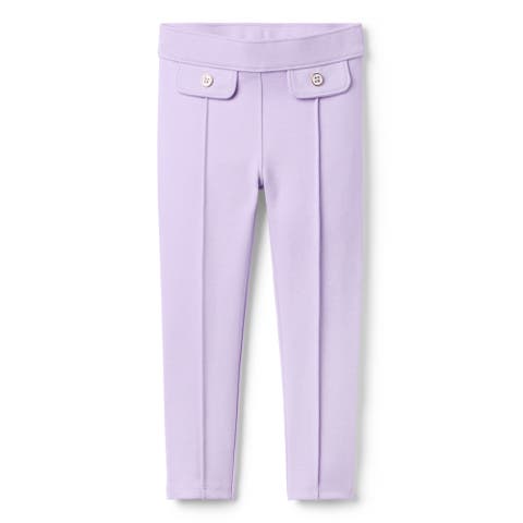 Seamed Button Ponte Pant