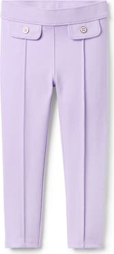 Janie and Jack Seamed Button Ponte Pant