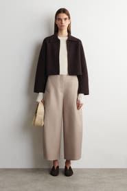 COS Cropped Barrel-Leg Cotton Pants