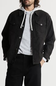 JACHS Vandam Cotton Blend Twill Trucker Jacket