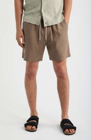 NN07 1454 Gregor Linen Drawstring Shorts