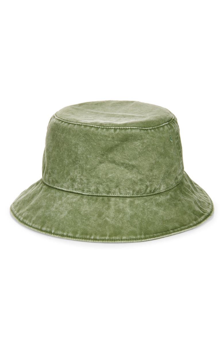 Faherty Pigment Dyed Organic Cotton Bucket Hat, Main, color, Sage Creek