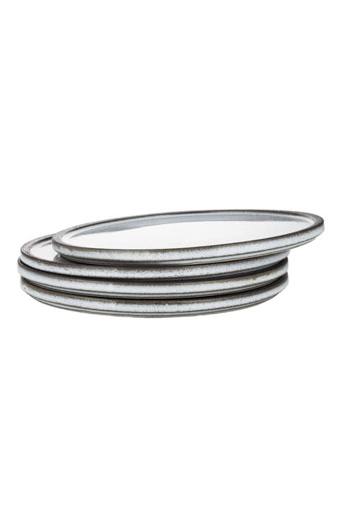 Stone Lain Vince Stoneware 4-piece Dinner Plate Set In Gray