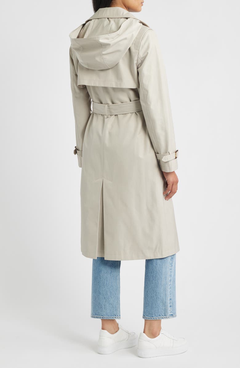 Sam Edelman Double Breasted Belted Trench Coat, Alternate, color, Khaki