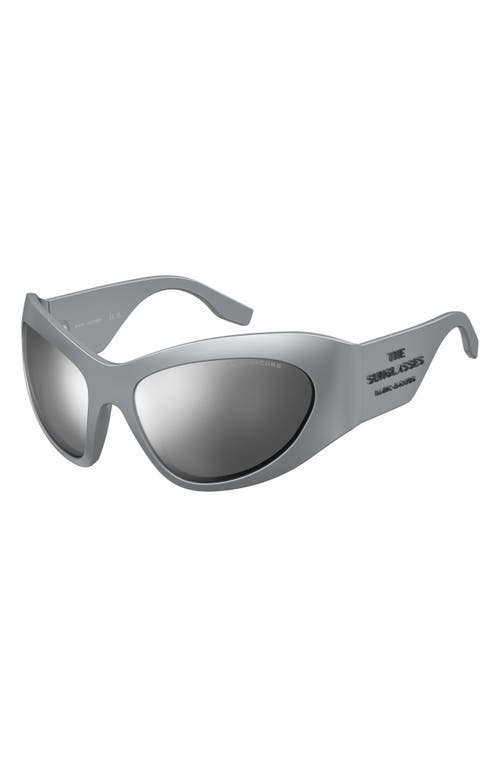 Marc Jacobs 62mm Rectangular Sunglasses In Silver/silver Sp