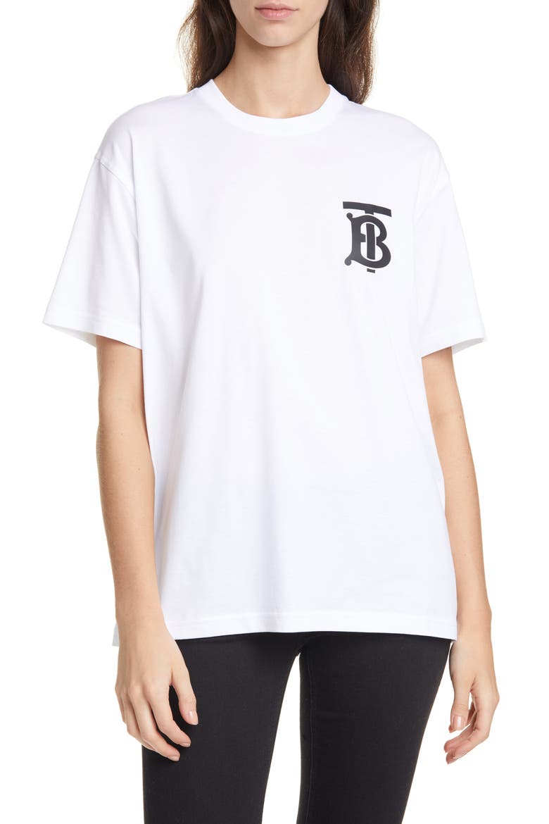 Emerson Monogram Logo Tee, Main, color, WHITE