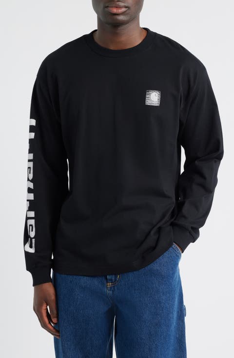 Archive Script Logo Long Sleeve Organic Cotton T-Shirt