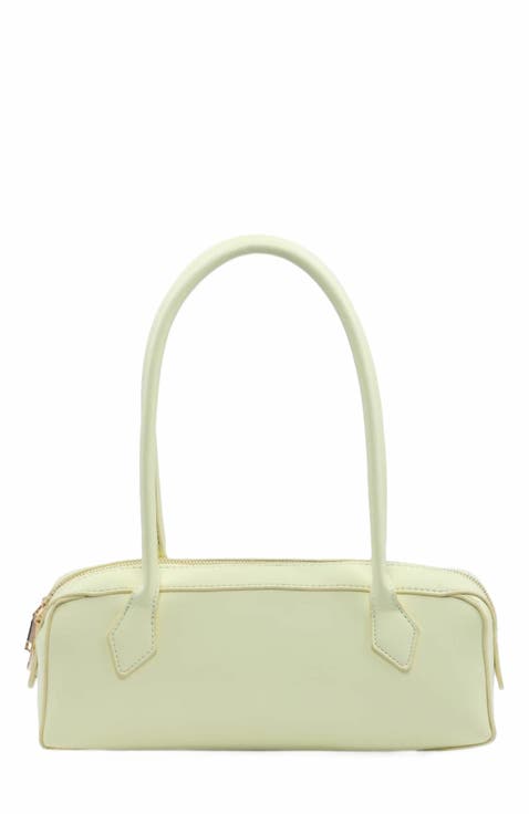 Betty Vegan Leather Shoulder Bag for Women in Butter Yellow