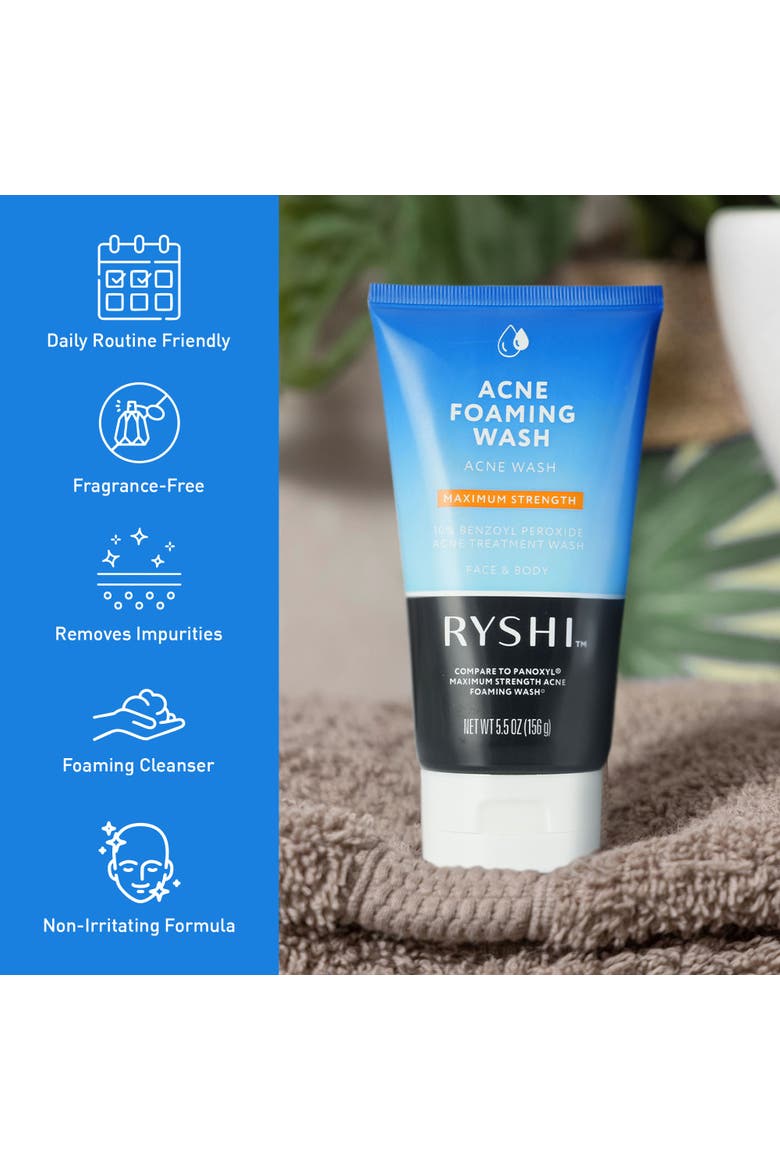 Acne Foaming Wash, Alternate, color, Blue