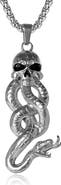 HARRY POTTER Dark Mark Skull and Snake Pendant Necklace, 22"