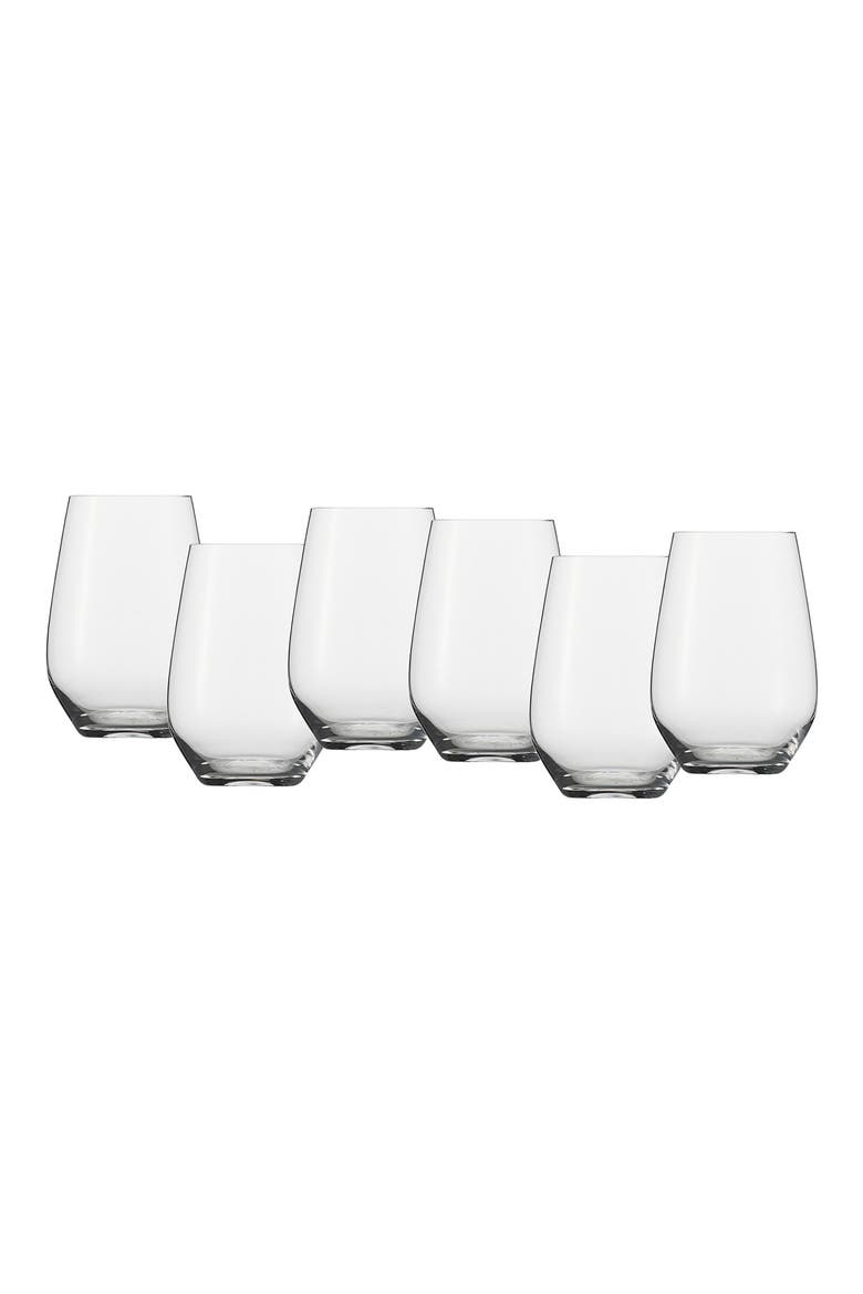 Schott Zwiesel Forte Set of 6 Stemless Wine Glasses, Main, color, CLEAR