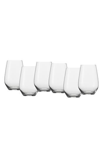 Fortessa Schott Zwiesel Forte Set Of 6 Stemless Wine Glasses In Clear