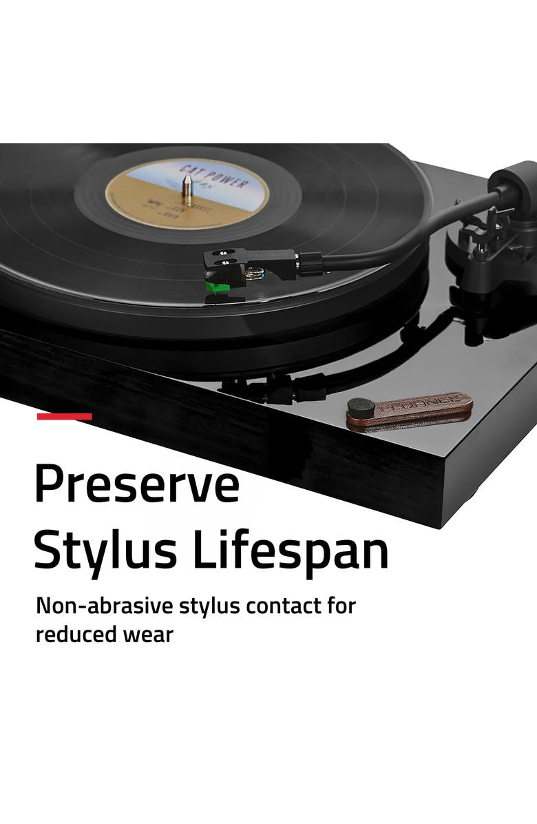 Fluance Turntable Stylus Cleaning Brush - Removes Dust from Record Player Needle, Alternate, color, Natural Walnut