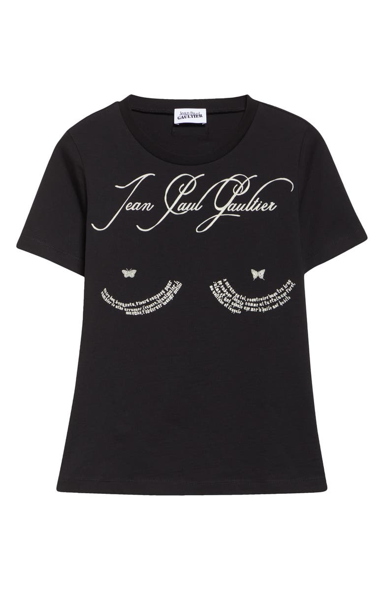 Jean Paul Gaultier Tattoo Poem Graphic Baby Tee, Alternate, color, 