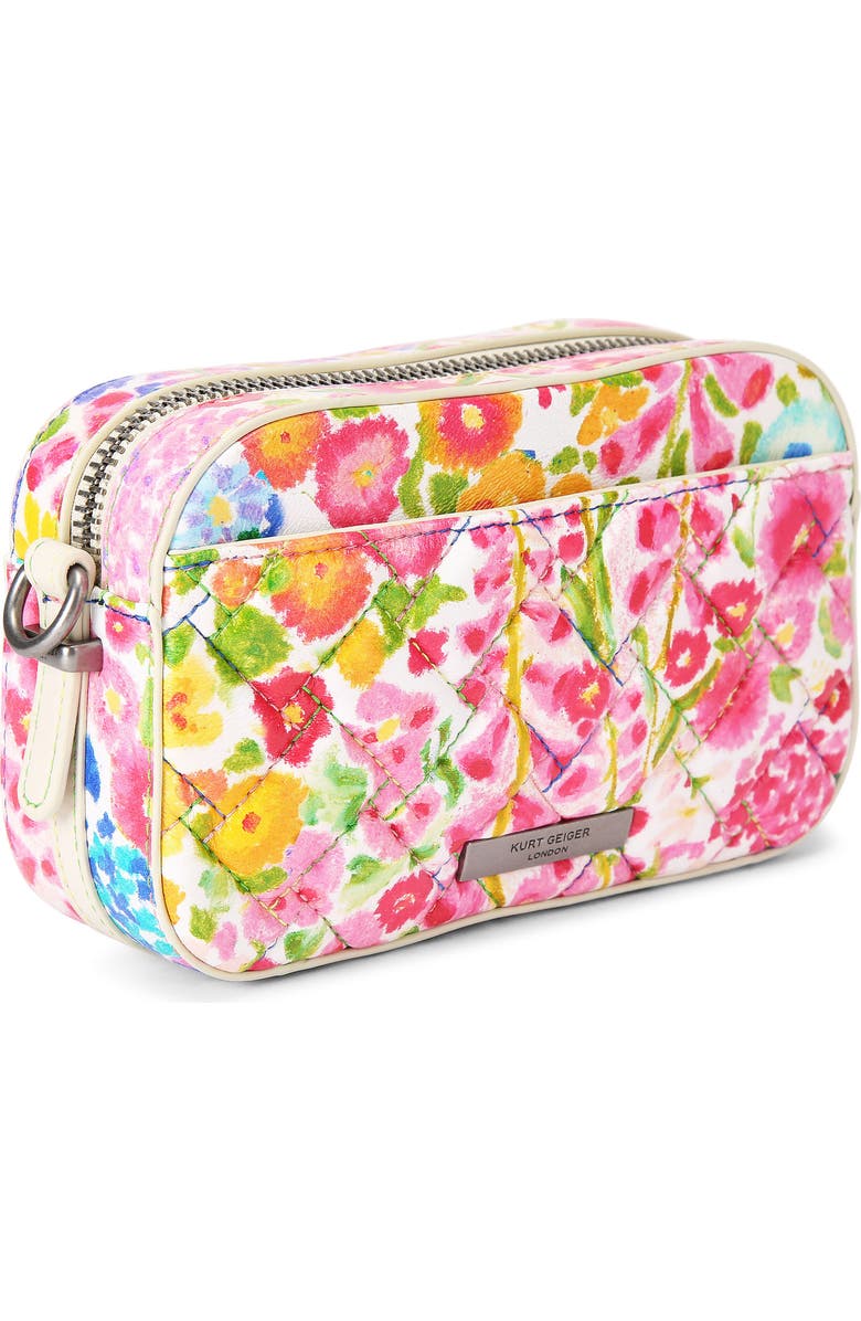 Kurt Geiger London Floral Couture Small Kensington Quilted Camera Bag, Alternate, color,