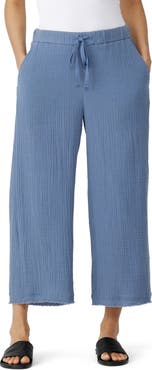 Eileen Fisher Wide Leg Organic Cotton Pants