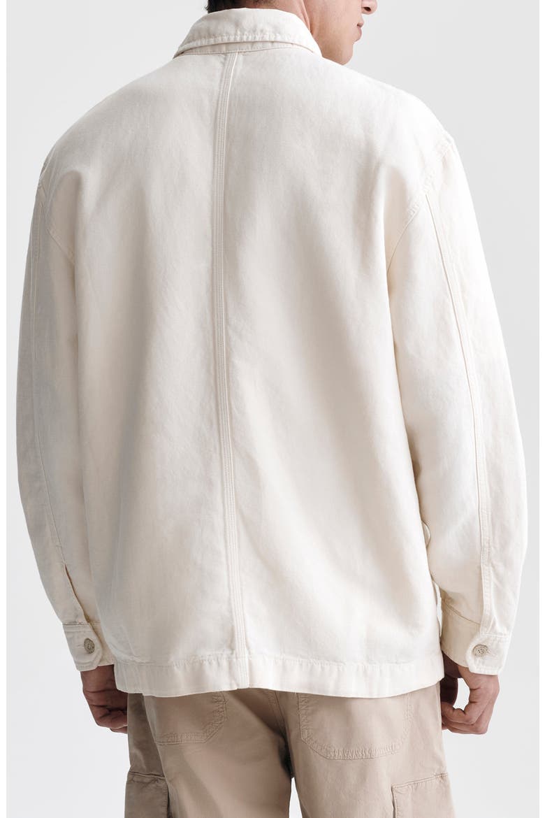 Garment Dyed Cotton & Linen Zip Overshirt, Alternate, color, SAND SHELL