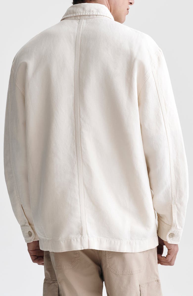 Brooklyn Industries Garment Dyed Cotton & Linen Zip Overshirt, Alternate, color, 