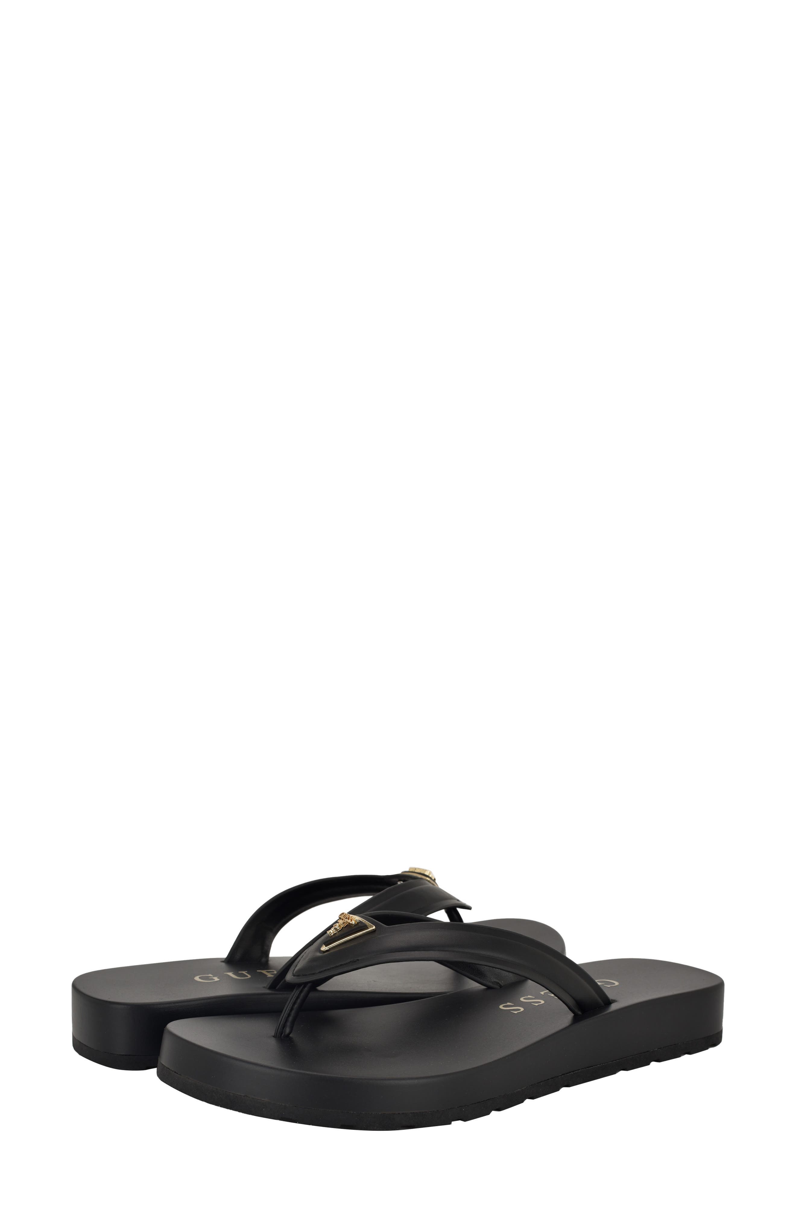GUESS Candry Flip Flop, Alternate, color, Black