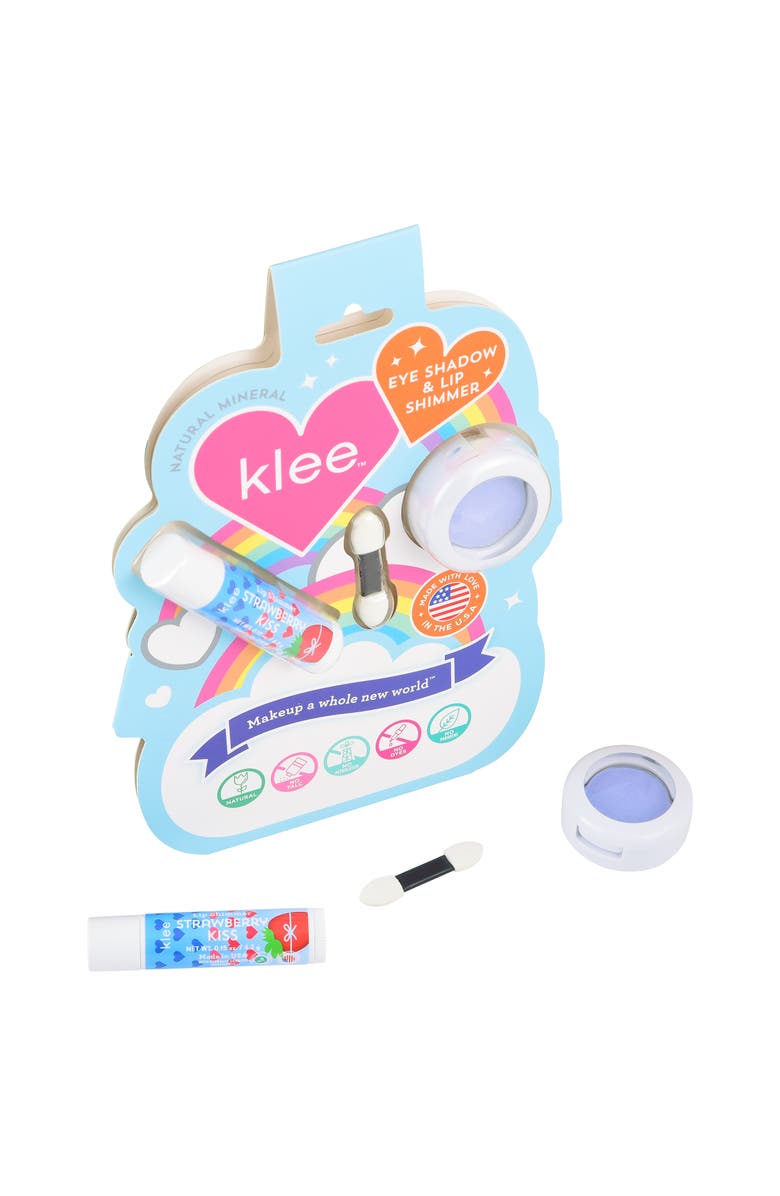 Klee Naturals Periwinkle Kiss - Kids' Eye Shadow and Lip Shimmer Set, Main, color, Blue
