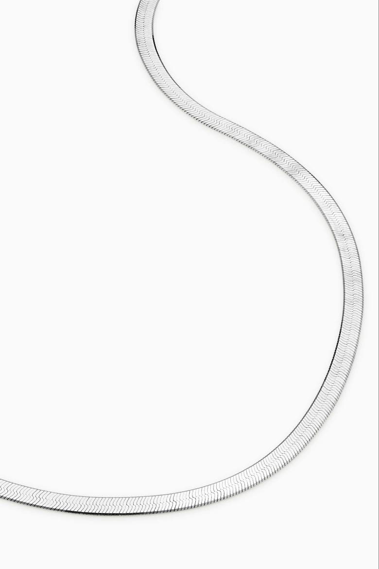Mirage Herringbone Choker in Sterling Silver, Alternate, color, Silver