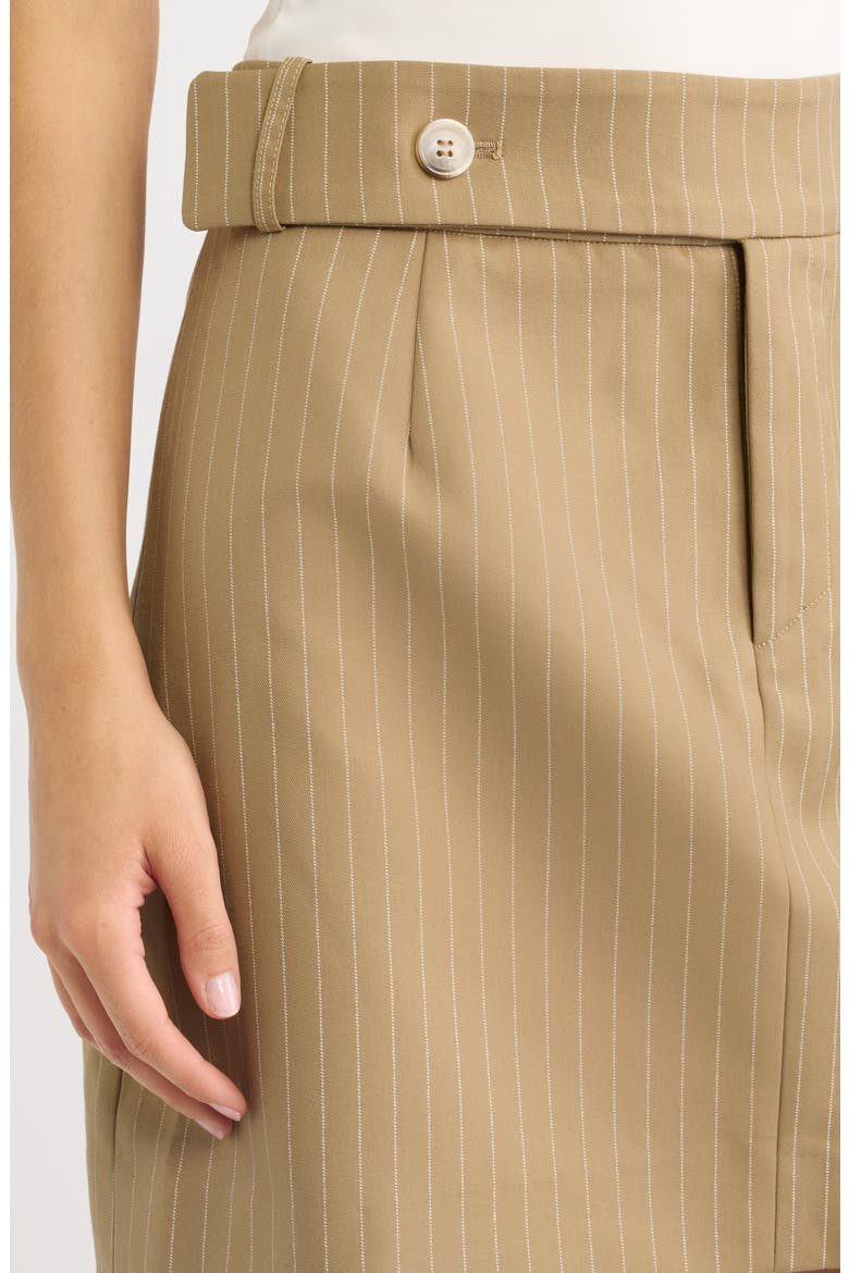 Pinstripe Miniskirt, Alternate, color, CAMEL
