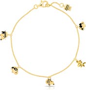 Crislu x Peanuts® Snoopy & Woodstock Charm Bracelet