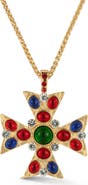 SPHERA MILANO Cabochon Cross Statement Necklace