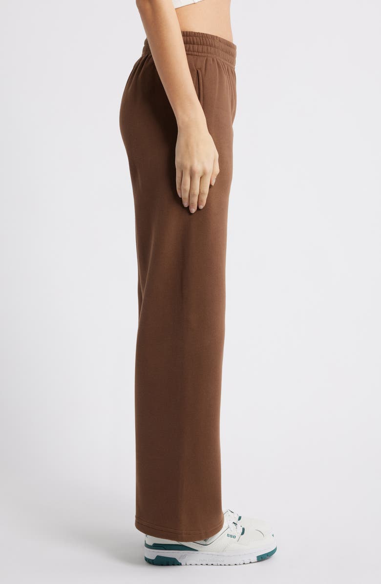 Princess Polly Logo Wide Leg Sweatpants, Alternate, color, Chocolate