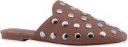 SHUSHOP Aretha Studded Faux Leather Flat Mule