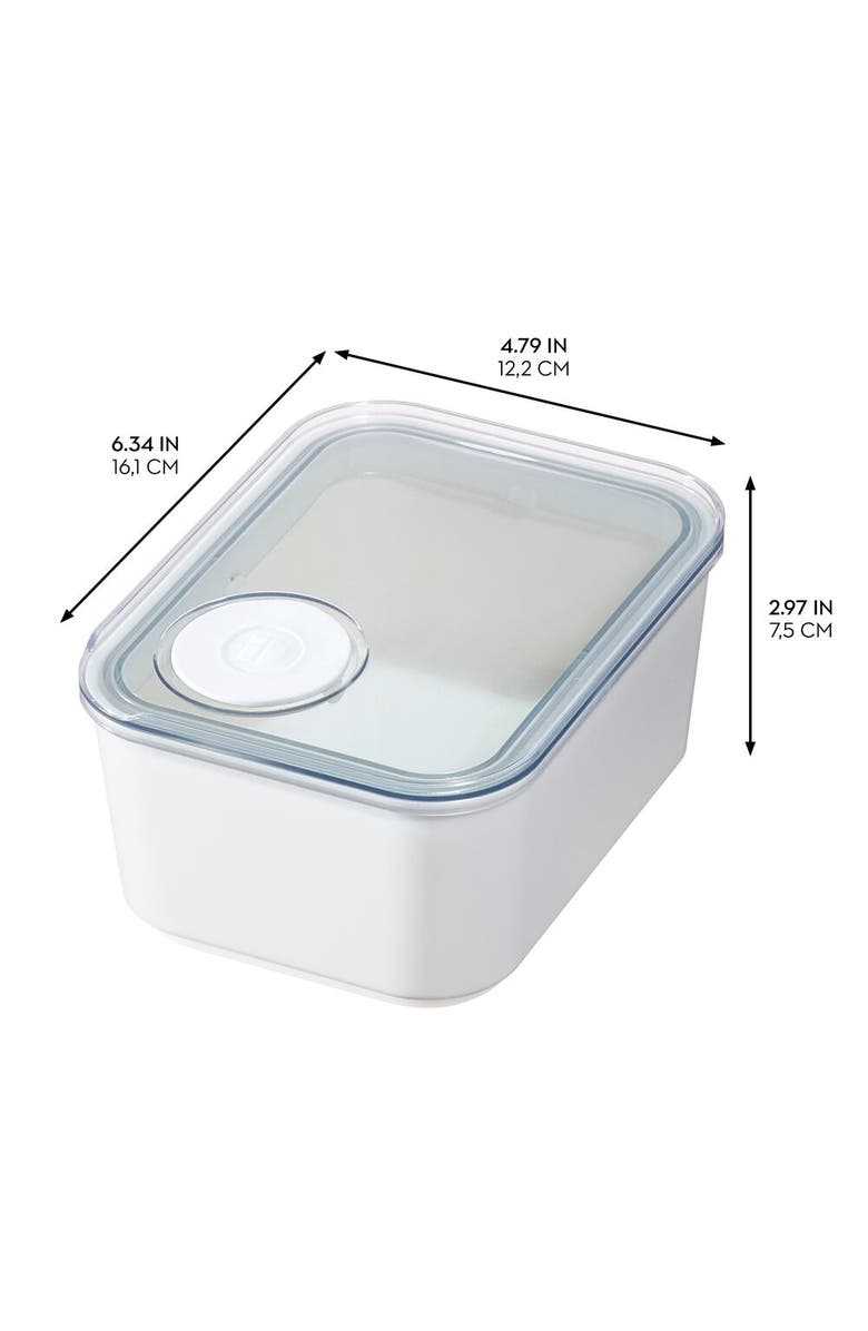 iDesign Small Canister with Removable Pour Cap - Set of 4 - White, Alternate, color, White/Clear