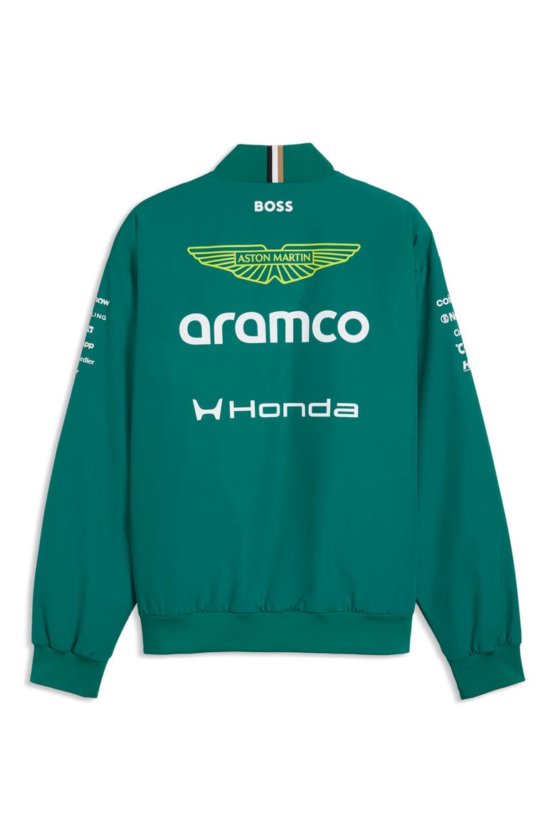 Aston Martin F1 Replica Water Repellent Jacket, Alternate, color, GREEN LUX