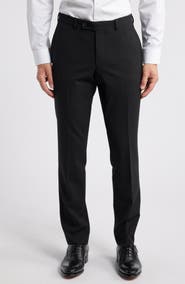 Jack Victor Patrick Flat Front Stretch Wool Dress Pants