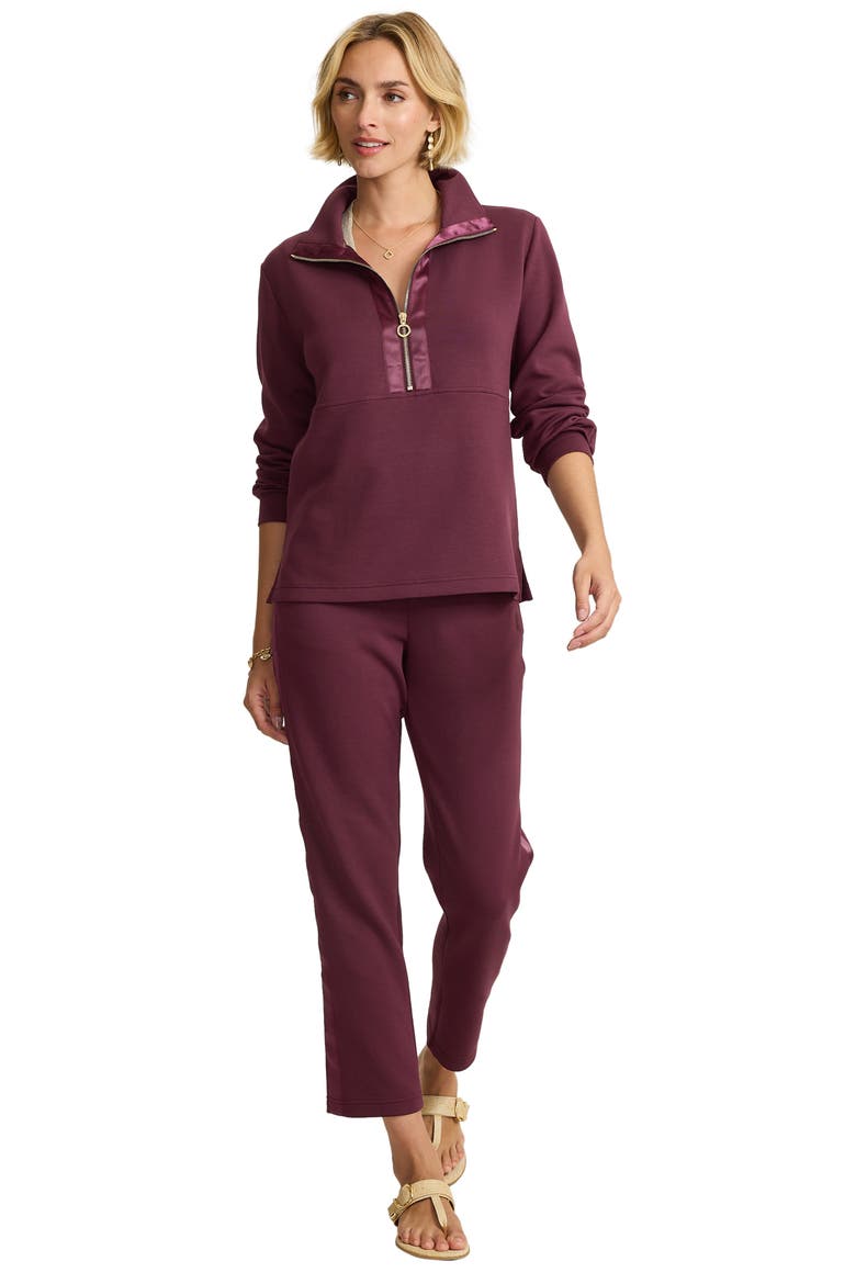 Palm Voyage Satin Trim Pants, Alternate, color, MORO