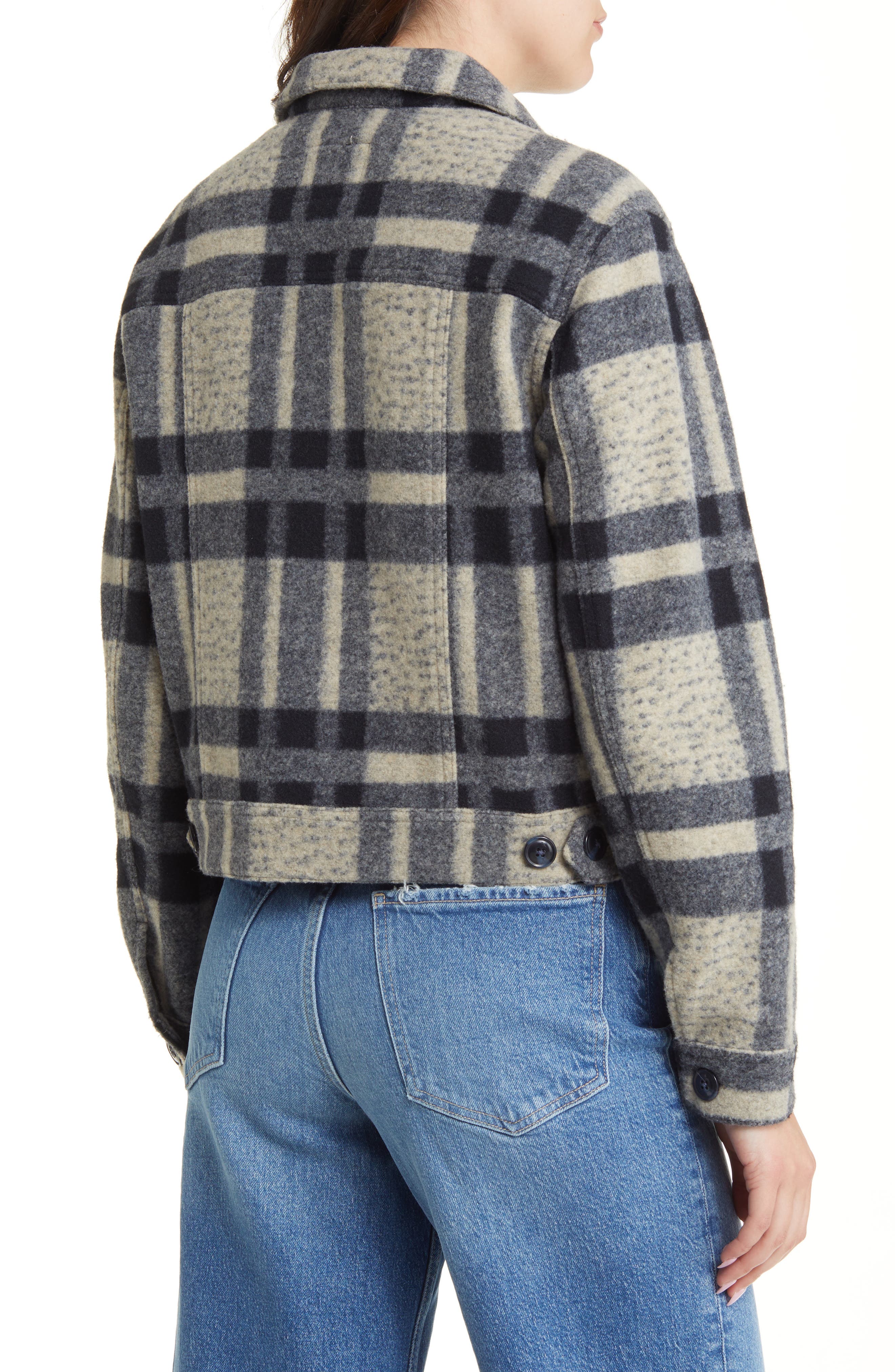 Steffi Plaid Trucker Jacket - image 2